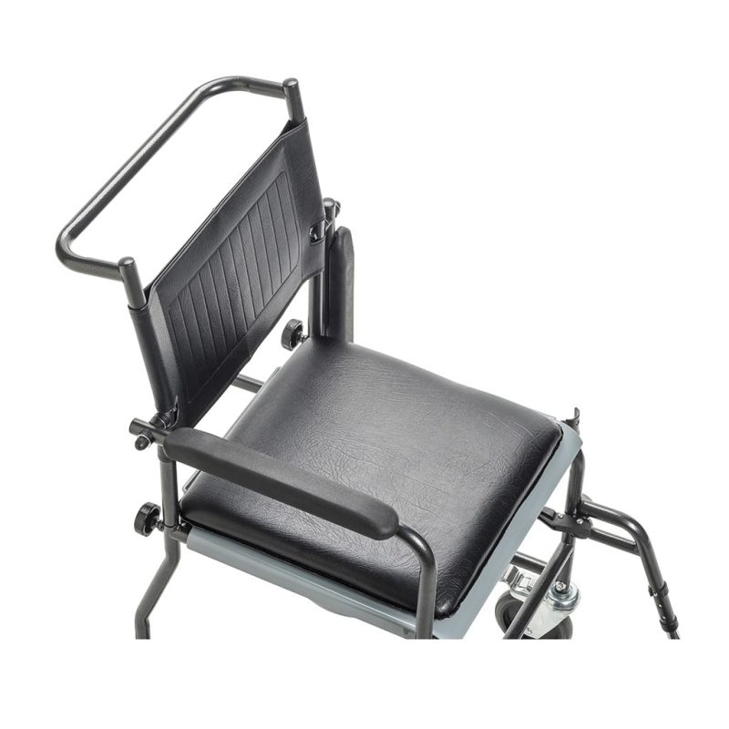 Drive Upholstered Drop Arm Wheeled Commode