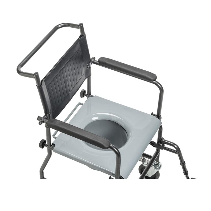 Drive Upholstered Drop Arm Wheeled Commode