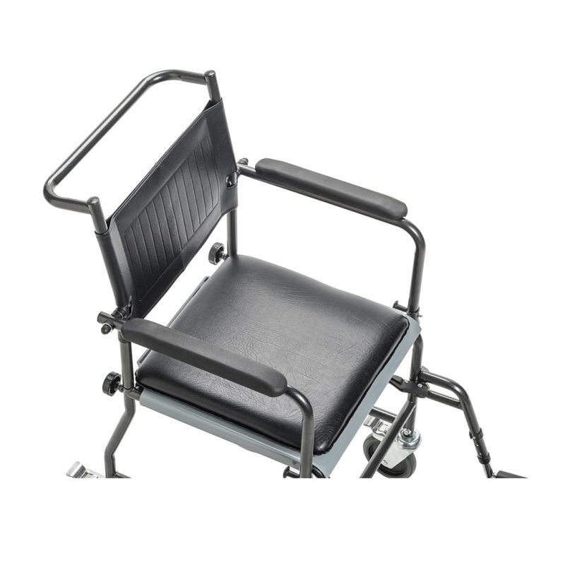 Drive Upholstered Drop Arm Wheeled Commode