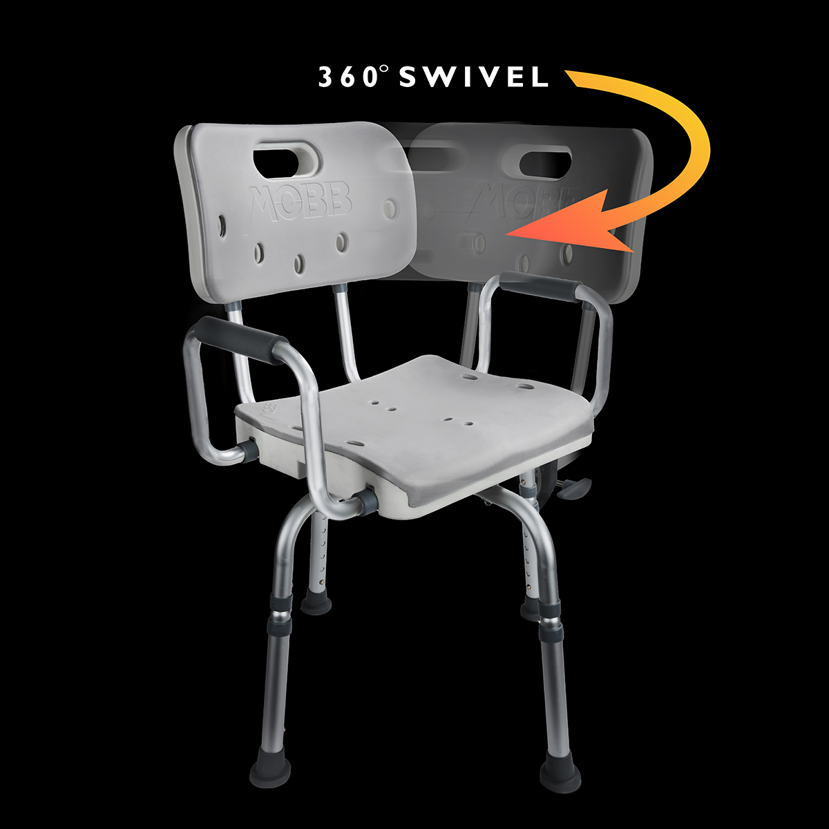 Mobb Swivel Shower Chair 360 turn example