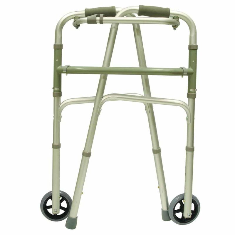 BIOS Two Button Folding Walker w/ Wheels - Image 2