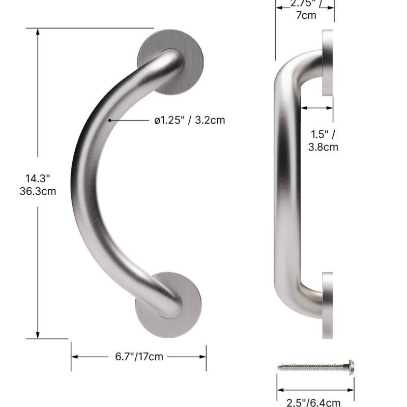 Scaled Crescent Grab Bar