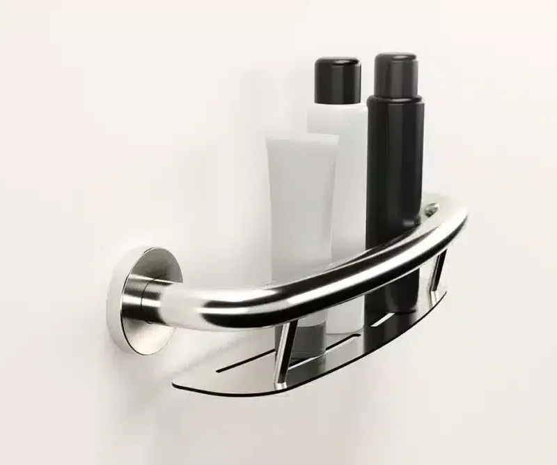 Display of Grab Bar + Shampoo Shelf