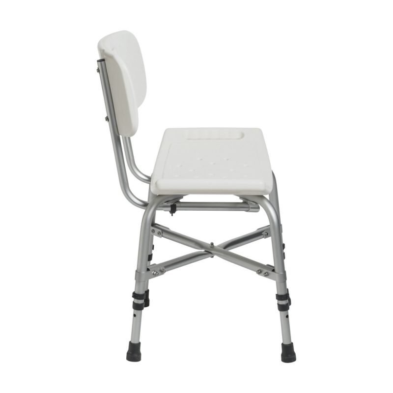Side of Deluxe Bariatric Shower Chair with Cross-Frame Brace