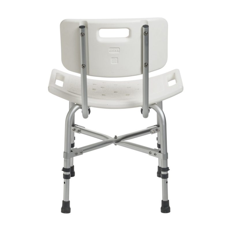 Back of Deluxe Bariatric Shower Chair with Cross-Frame Brace