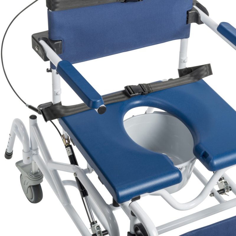 Commode area of Rehab Shower Chair