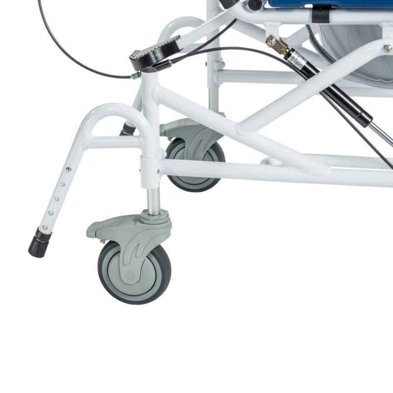Wheels of Tilting Aluminum Rehab Shower Chair Commode